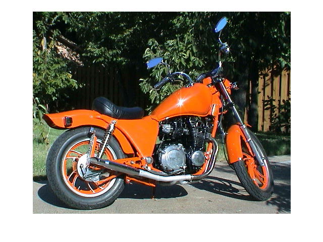 xj650 blog Custom Orange 1981 XJ650 Maxim Front View